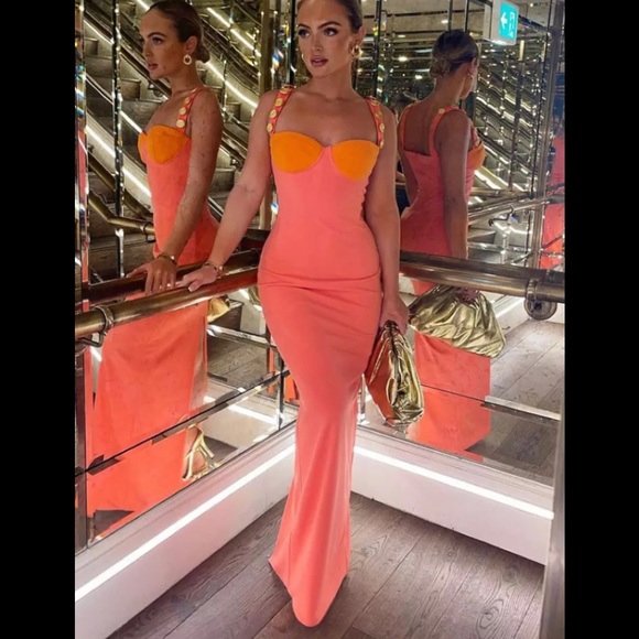 Evening dress, cocktail dress, open back long dress - Picture 2 of 6